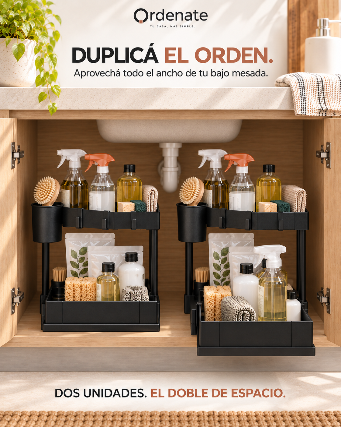 Cajón extraíble SlideSpace en uso cotidiano